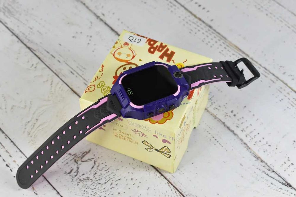 Дитячий Смарт Годинник Baby watch q19 gps трекер Рожевий