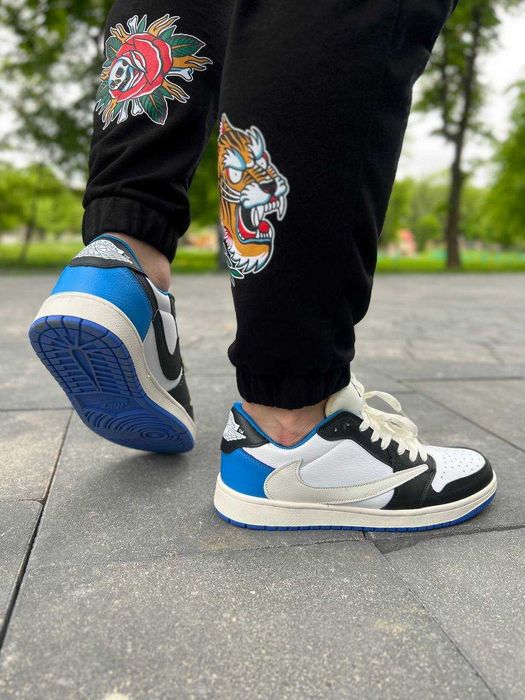 Мужские кроссовки Nike Travis Scott x Fragment x Jordan 1 Low. 41-45