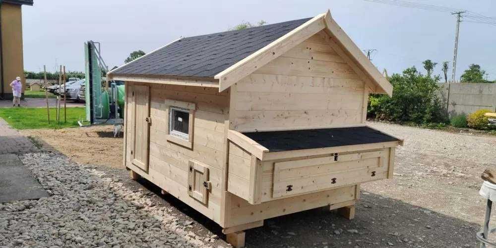 Kurnik dla kur z otwieranym jajecznikiem 350x200x210cm, Gołębnik