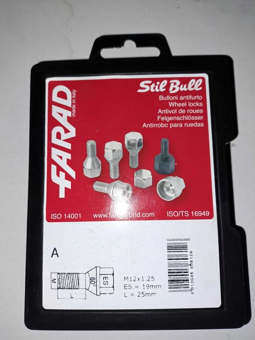 Kit Parafusos anti-roubo Farad Ref. A novo