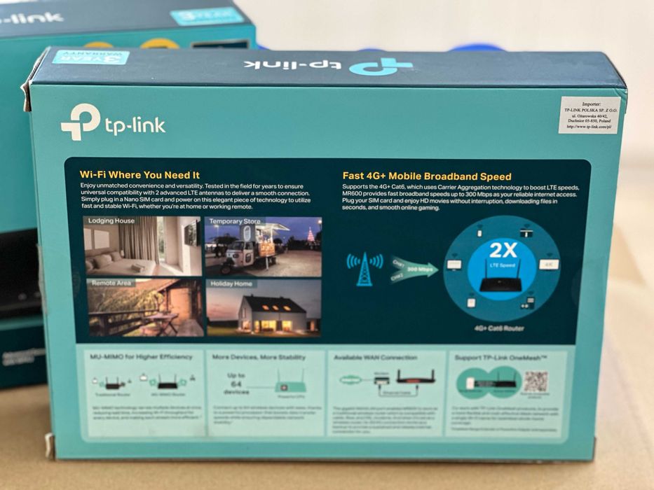 Router TP-LINK Archer MR600 4G+ LTE / RATY
