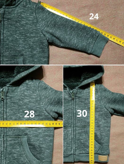 Толстовка на поліестровій шубці F&F 3-6 міс. (р. 62-68)