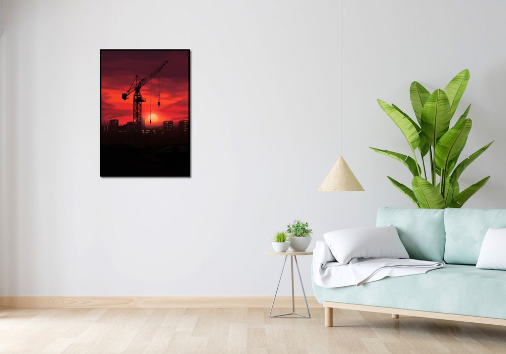 Plakat 59,4x84,1cm Zmierzch Nad Budową