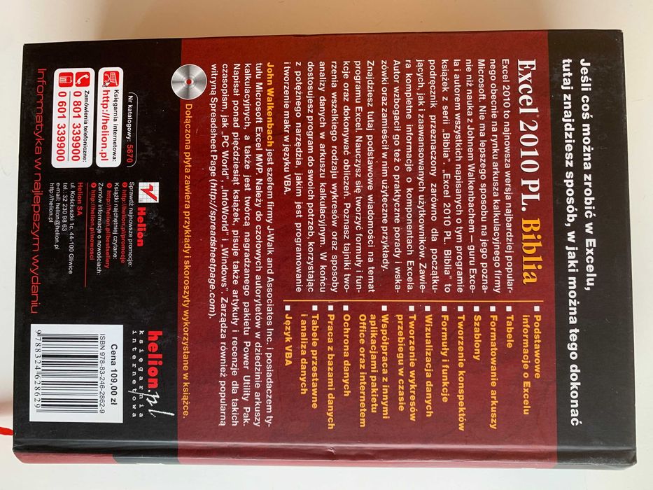 MS Excel 2010PL BIBLIA - stand bardzo dobry