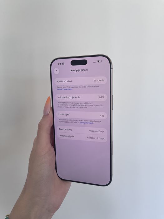RATY 0% iPhone 16 Pro Max 256 GB BATERIA 93% GWARANCJA 12 miesiecy !!!