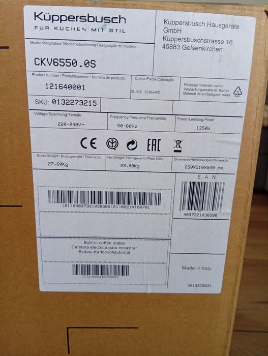 Automatyczny ekspres ciśnieniowy do kawy firmy Küppersbusch