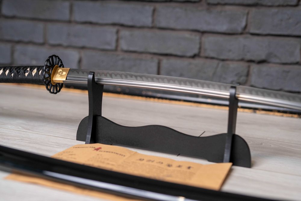 Miecz samurajski Japońska Katana Stal T10 Handmade + Stojak HAMON w-wa
