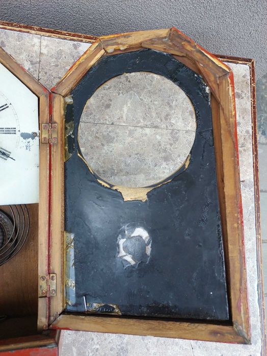 185 Stary zegar stołowy kapliczka Junghans sprawny do renowacji
