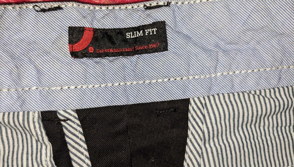 Брюки мужские Dressmann Slim Fit 33-34 чёрные оригинал