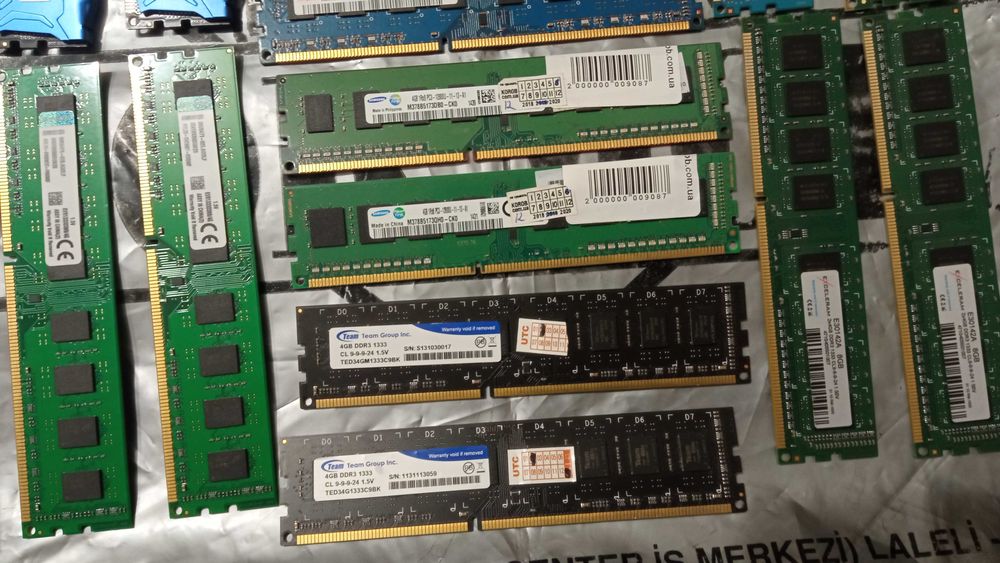 Оперативная память ОРИГИНАЛ DDR3/4-8GB/1333-1600-1866Mhz