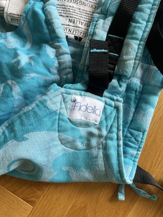 Fidella/Fidela Fusion, nosidło z chusty tkanej, morskie motywy