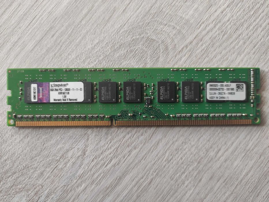Оперативна пам'ять ПК Kingston DDR3 8GB 1600Mhz