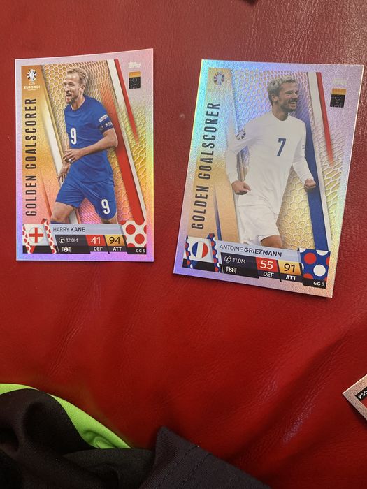 6 cartas “Golden Goal Scorer” da  da match attax euro 2024 com CR7