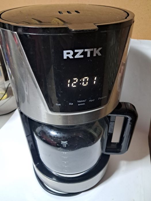 Крапельна кавоварка RZTK CM 1510 / Кавоварка з таймером та дисплеєм