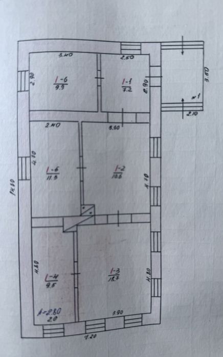 Дім (107 м.кв.)в с.Привільне біля річки Інглул.