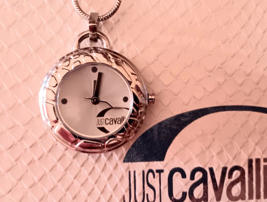 Colar c/ relógio just cavalli