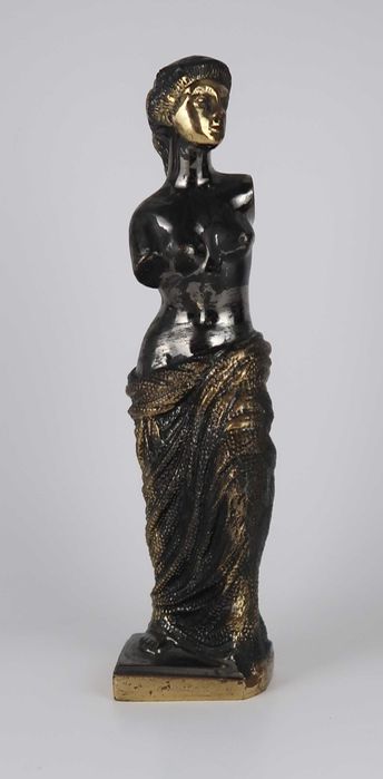 Escultura Art Deco Deusa Bronze Patinado