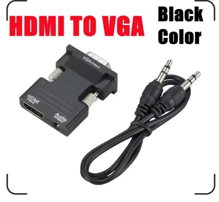 Перехідник hdmi на vga з аудіо кабелем, переходник