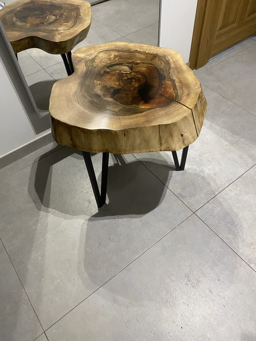 Stolik z dużego plastra 65/59cm