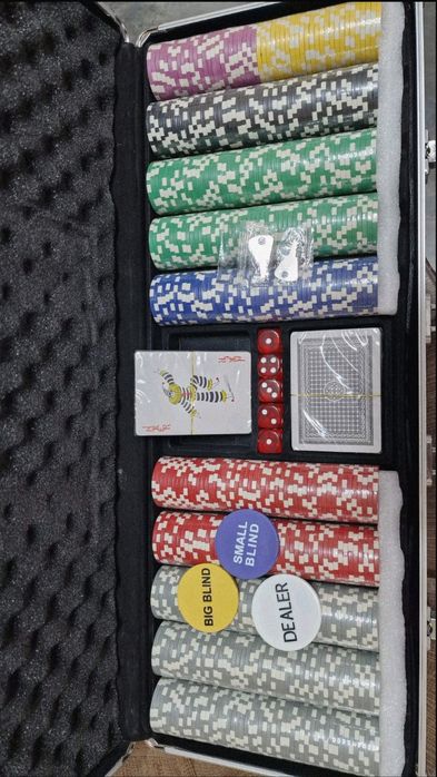 9кг Профессиональный Покер набор покерный набір карты фишки