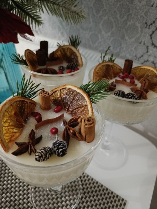 Свечи ручной работы ,свечи в бокале