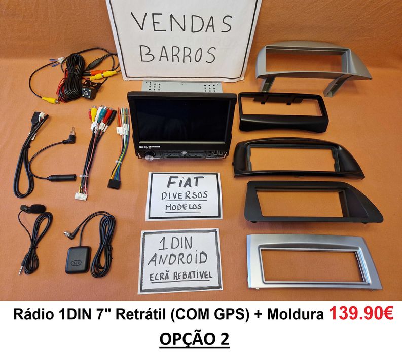 Rádio 1DIN Android • FIAT Punto Brava Marea Linea Palio Multipla • GPS