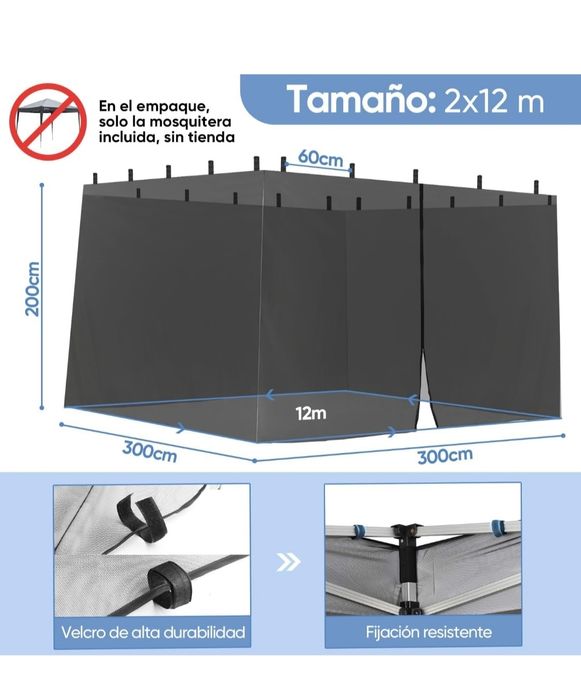 Mosquiteiro para pérgola 3x3 Sekey NOVO