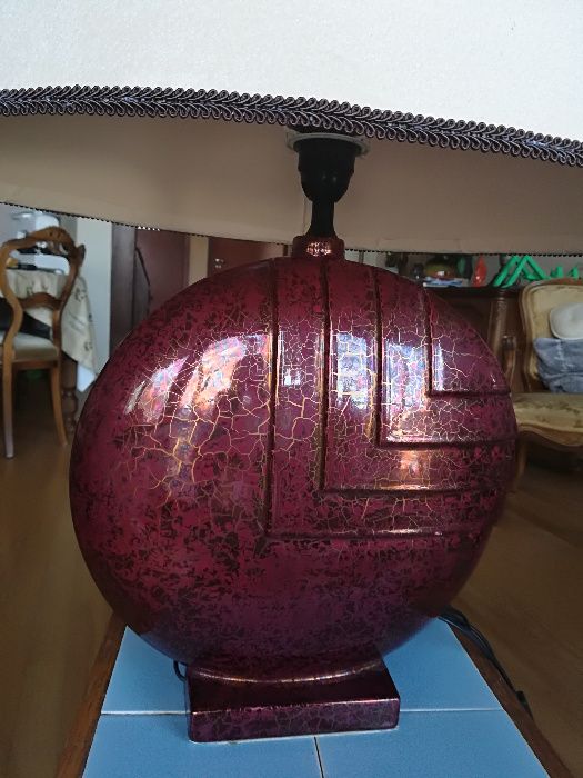 Lampa ceramiczna duża owalny abażur