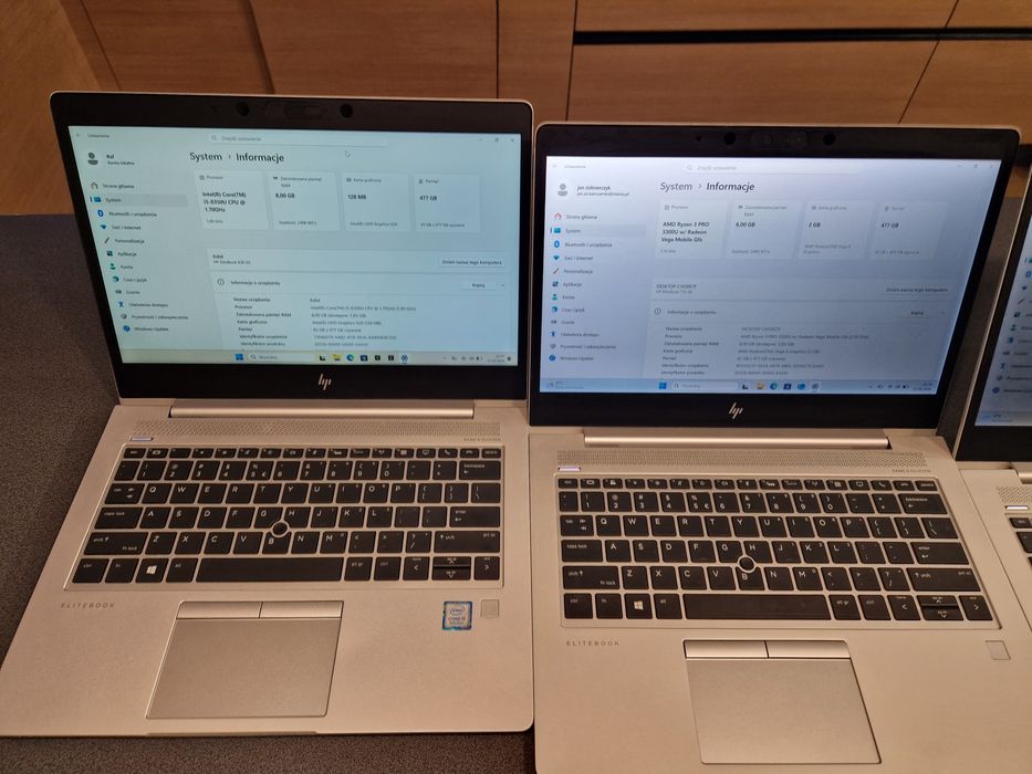 Zestaw laptopów hp elitebook 6 sztuk + stacje dokujące