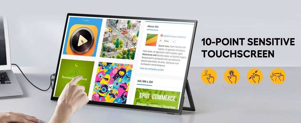 Monitor 18.5 UPERFECT Aluminum Touchscreen FreeSync 100% sRGB HDR