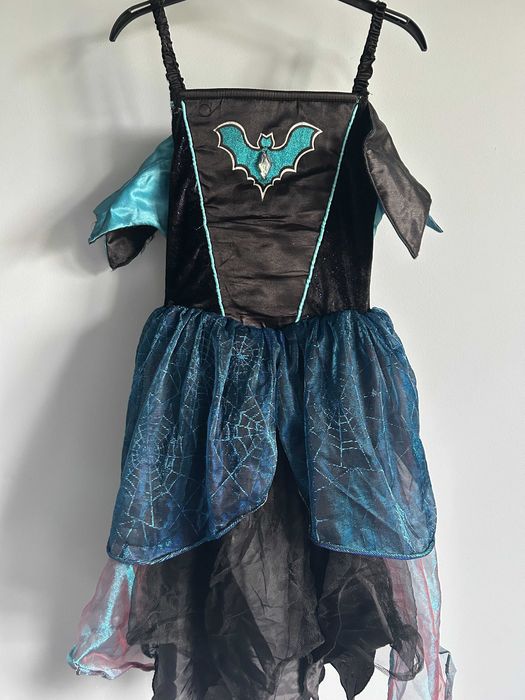 Strój przebranie Czarownica Nietoperz 9/10 lat