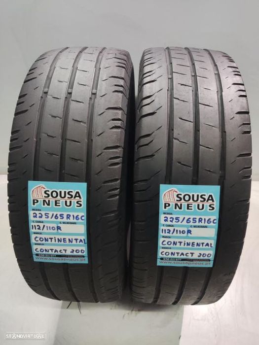 2 pneus semi novos 225-65r16c continental - oferta dos portes