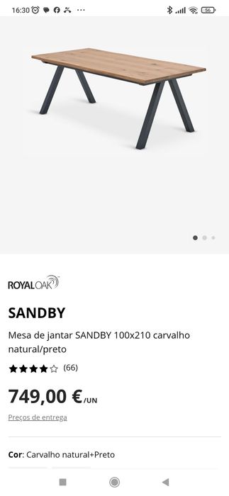 Mesa Jantar Madeira Carvalho + Extensão