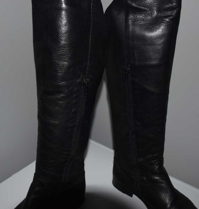 Botas de cano alto, de senhora, n.º 38, em pele genuína de elevada qualidade – made in Portugal