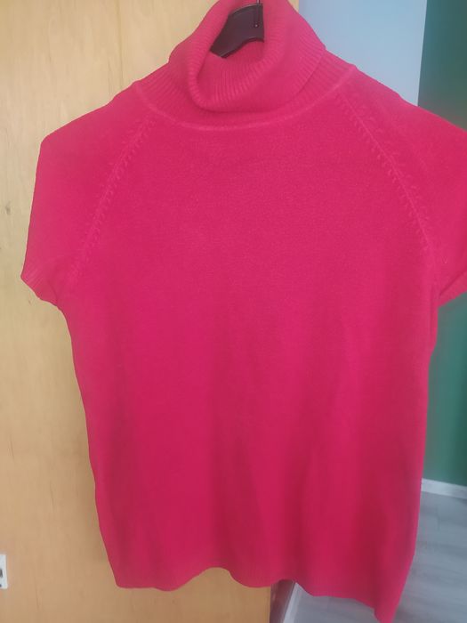 Sweter z golfem krótki rękaw