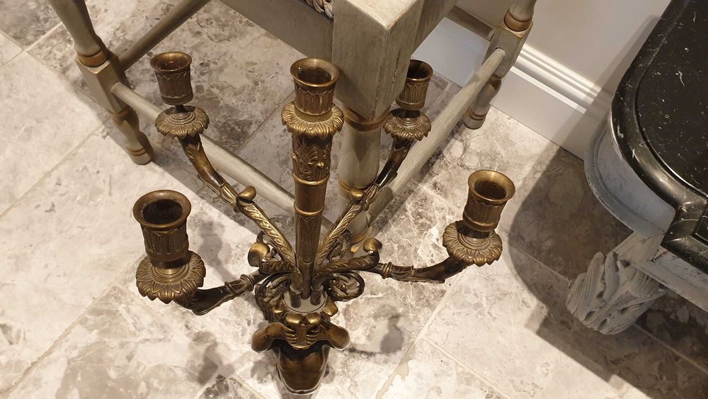 Gerydon świecznik mosiądz