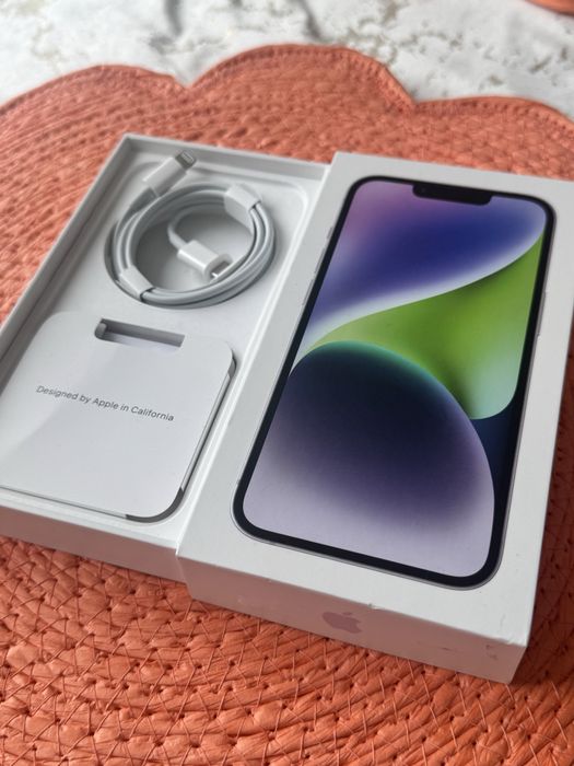 Iphone 14 256gb stan idealny fiolet + 2 etui