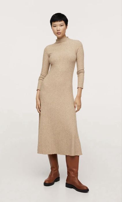 Платье mango беж