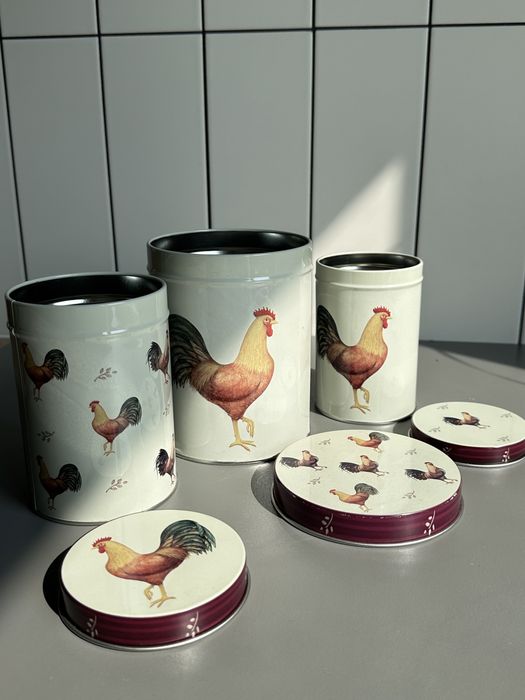 Набір баночок / набор жестяных баночек для сыпучего