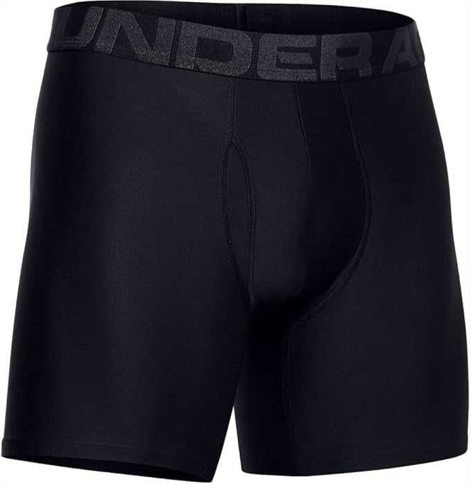 UNDER ARMOUR Tech 6in 2-Pak Bokserki Męskie Czarne SM Bez Szwów 4-Way