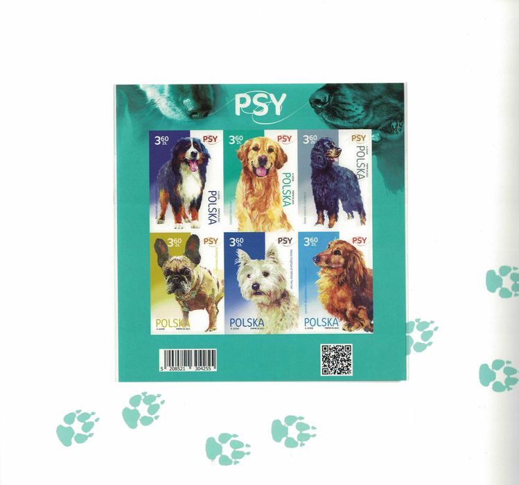 Folder filatelistyczny "Psy"  Ark. A i B