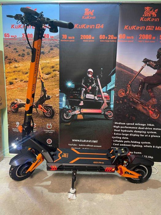Hulajnoga Elektryczna KuKirin G3 Pro, Potężne Silniki 1200W*2