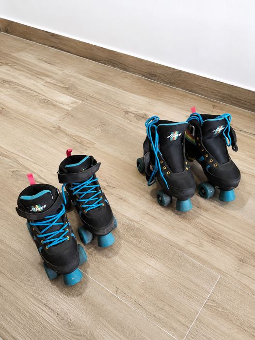 Conjunto de Patins de 4 Rodas – Tamanhos 35/36 e 37/38