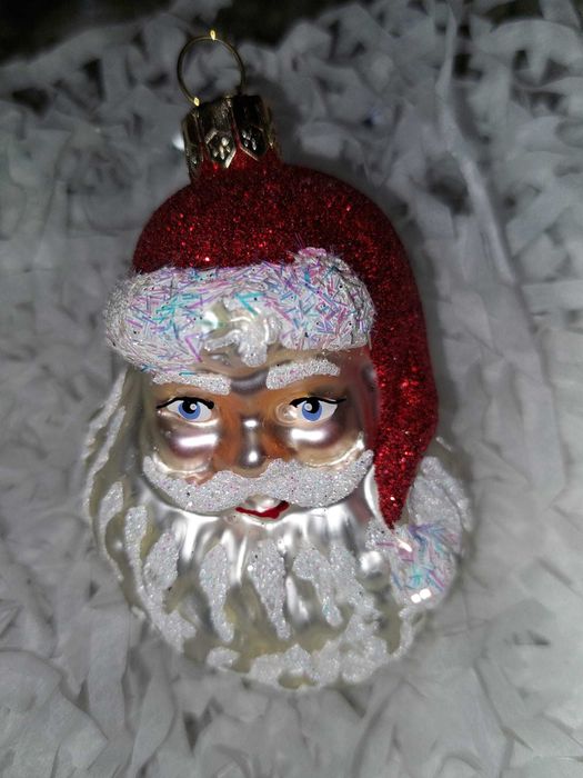 Polskie szklane bombki rękodzieło pięknie zdobione MIKOŁAJ U TIGERA 2