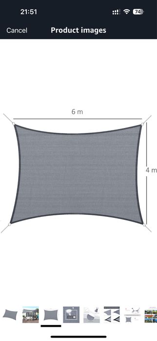 Toldo 4m x 6m - Novo