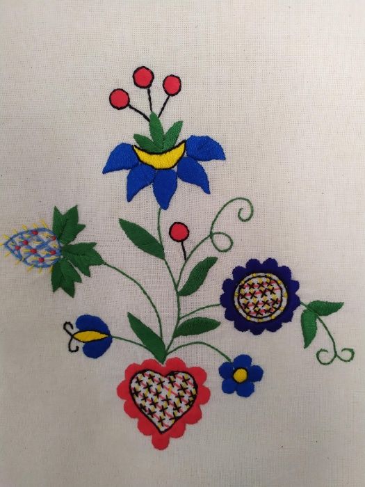 Ręcznie haftowana torba z kaszubskim wzorem - nr 9