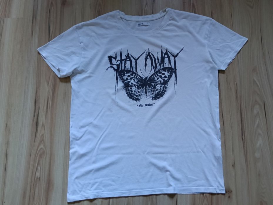 Biały T-shirt boyfriend
