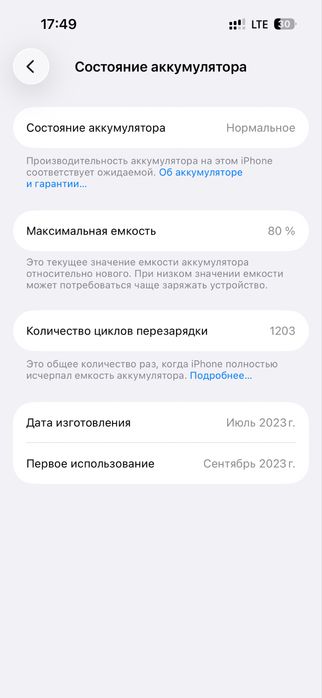 IPhone 15 Pro 128 gb 86%    Задняя крышка разбита