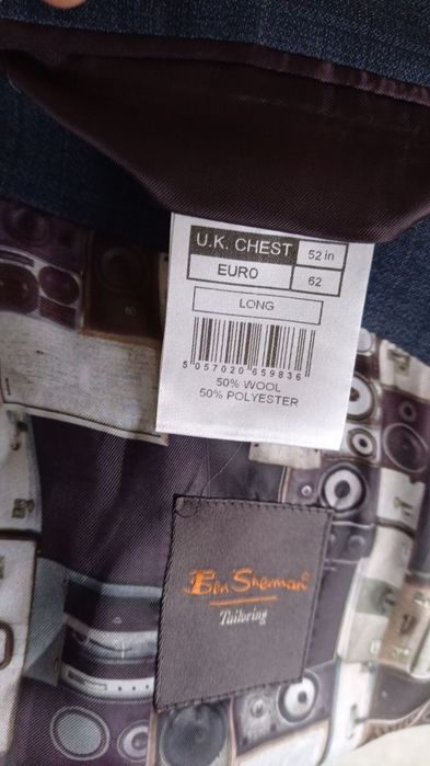 Костюм-двойка ben sherman 50% шерсть 54-56 размер