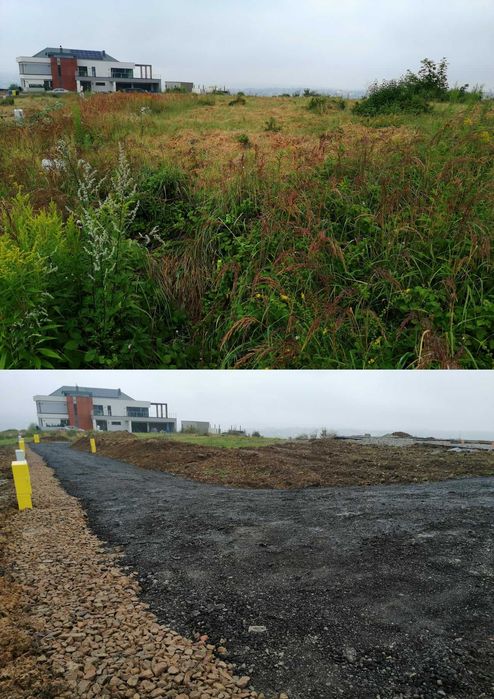 Budowa Dróg podbudowy place Koparka Wywrotka Kruszywa Prace Ziemne